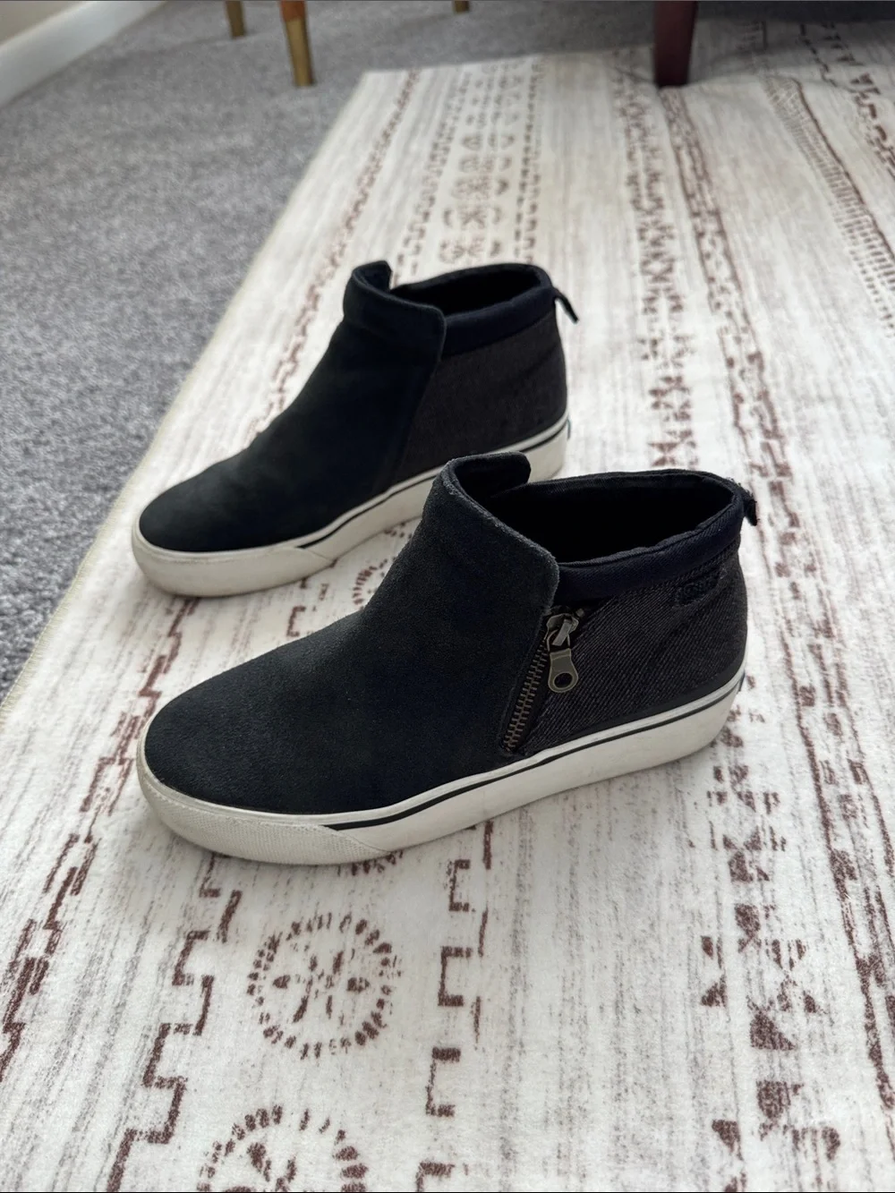 Keds Black High-Top Suede Platform Sneakers